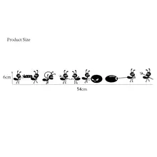 Black Cartoon Moving Ant Wall Sticker #3