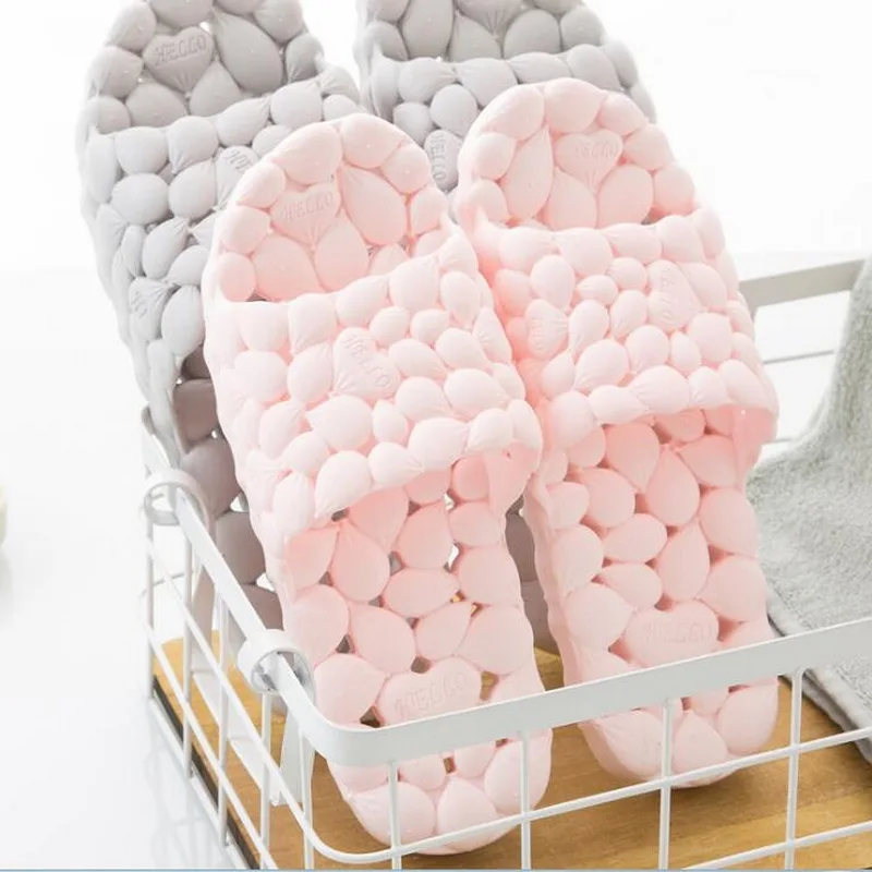 2023 Sandals slippers female summer bathroom slippers leaking couple hollow leaking soft bottom slip size 35-44