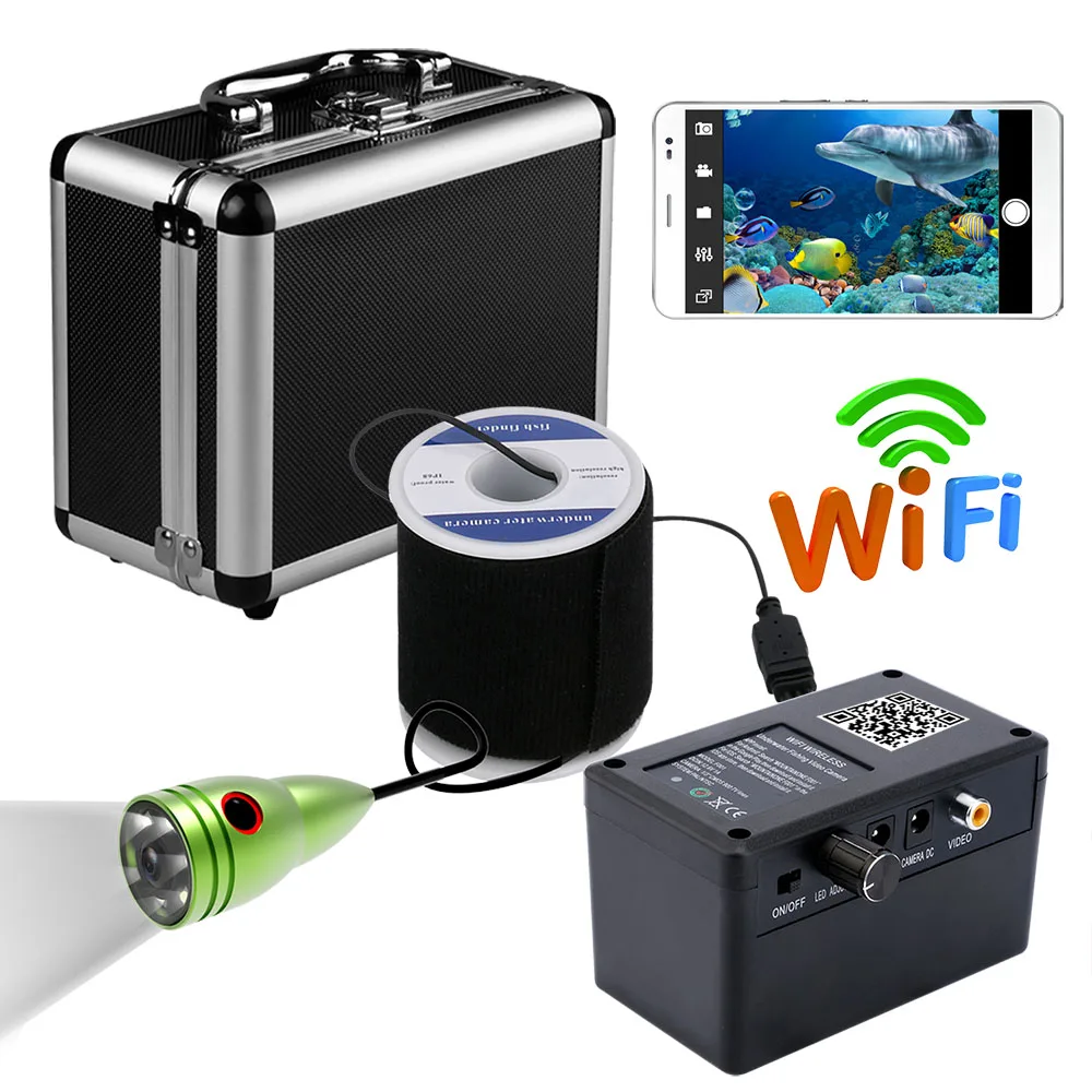 

GAMWATER 720P Wifi Wireless 50M Underwater Fishing Camera 165 degree Video Recording For IOS Android APP Supports Video Record