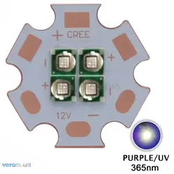 12W 3535 ultrafioletowy UV 365nm 4-Chips 4 led zintegrowany wysokiej mocy lampka led źródło na 20MM 3V 6V 12V z miedzi z pcb