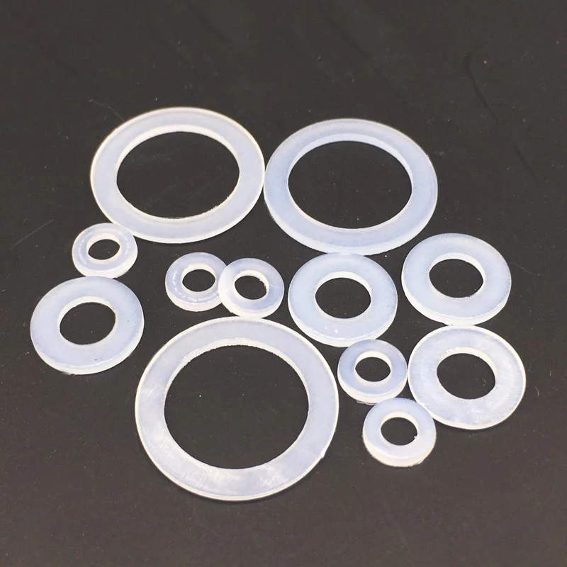 

M3x6.7x1 Flat Washers Small Nylon Plastic Off-White Pack 1000