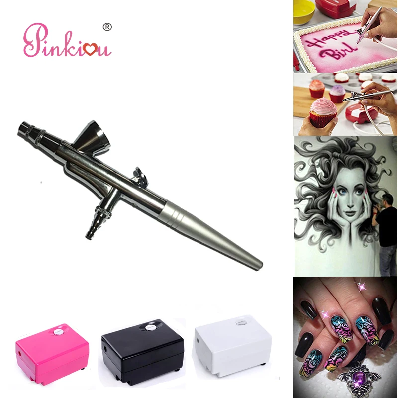 0.4mm Airbrush Compressor Kit For Foundation Makeup Aerografo Cosmetics For Face Spay Pen For Nails Art Cake Coloring