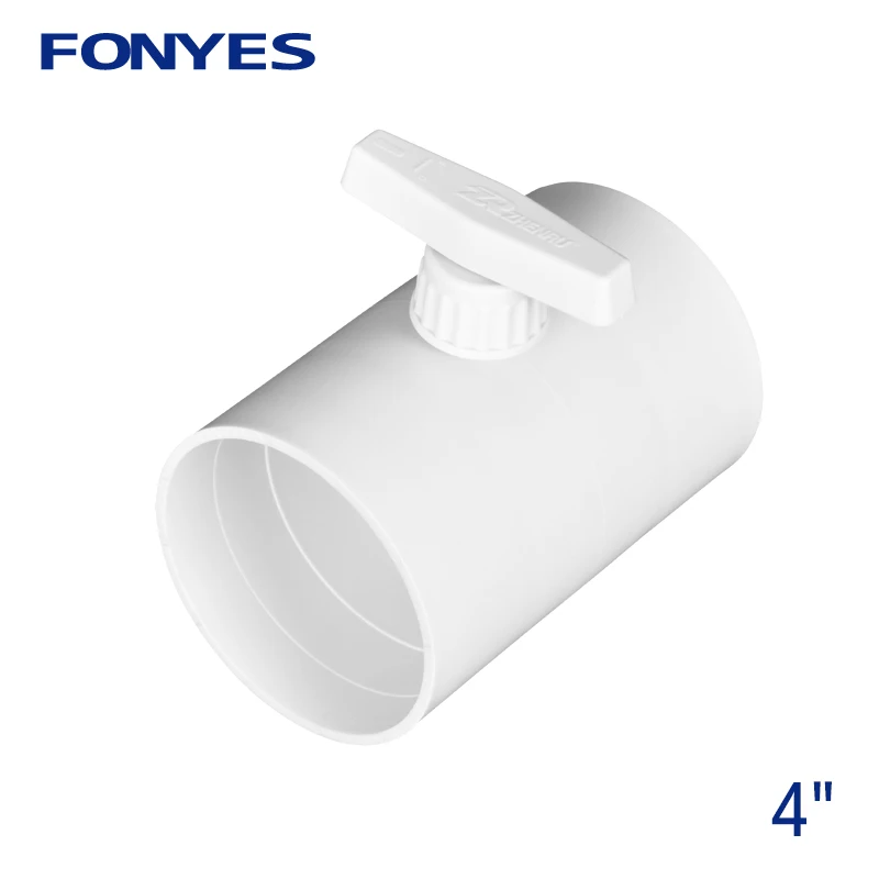 HVAC manual plastic air valve 110mm volume flow rate damper air duct check valve for 4 inch ventilation pipe