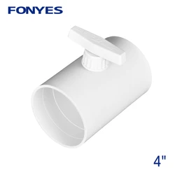 HVAC manual plastic air valve 110mm volume flow rate damper air duct check valve for 4 inch ventilation pipe