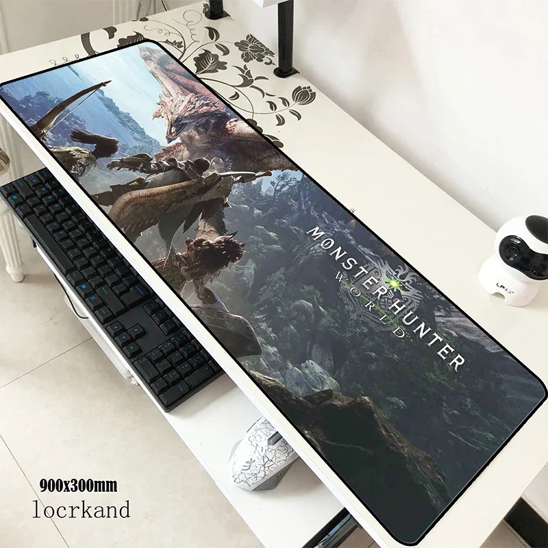 monster hunter mouse pad 90x30cm mousepads Birthday gaming mousepad gamer Domineering personalized mouse pads keyboard pc pad