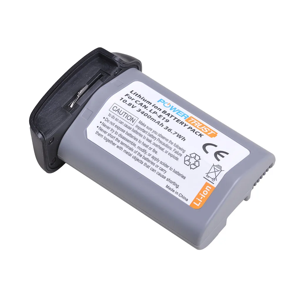 

PowerTrust 3400mAh LP-E19 LP E19 Battery Pack for Canon LPE19 EOS 1D X Mark II Digital Camera