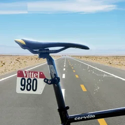 DIY Seatpost Road Bike Triathlon Racing Number Plate Mount Holder Vittel Plate Card Bracket for Round Aero O V Seatpost