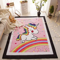 Nordic style Thick Carpet Child cartoon cotton tatami rug and carpets for Living room Quilted baby Crawl Antiskid mat 145*195cm