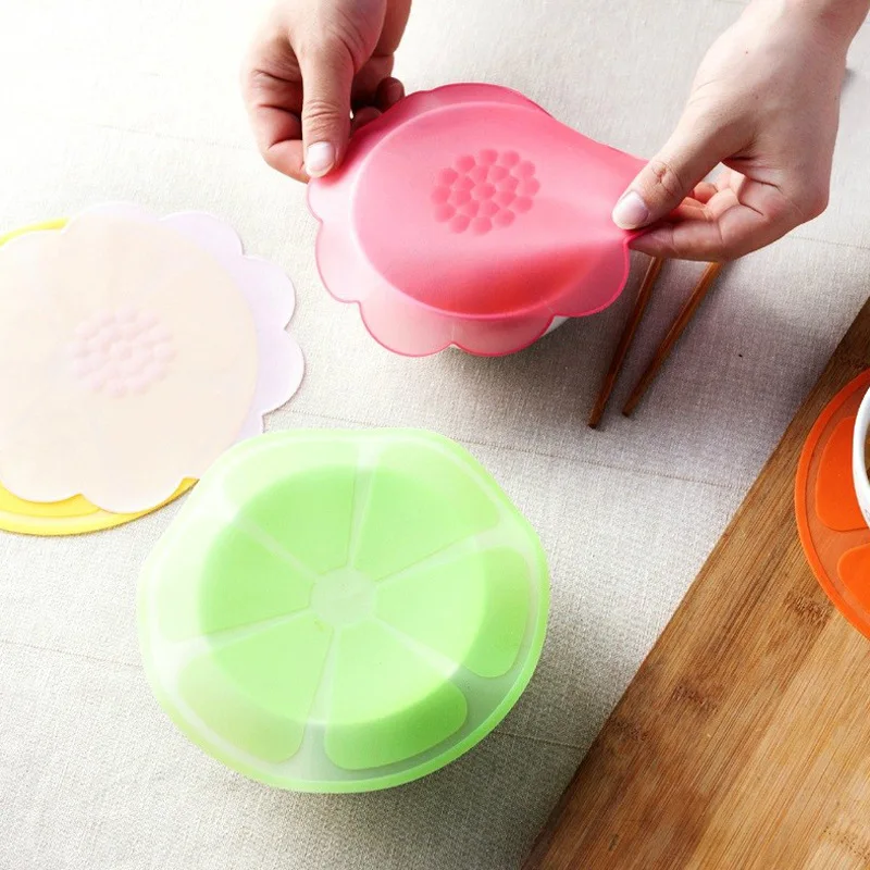 

Colorful Silicone Fresh Keeping Lids Stretch Food Bowl Cover Reusable Kitchen Tools Tablekware Seal Storage Container Lid Film