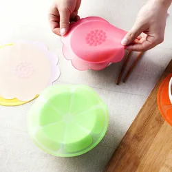 Colorful Silicone Fresh Keeping Lids Stretch Food Bowl Cover Reusable Kitchen Tools Tablekware Seal Storage Container Lid Film