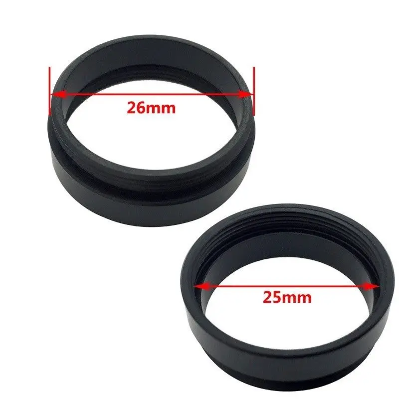 Microscope Objective Lens Adapter Female Thread 25 mm /26 mm for Nikon CFI Leica Adaptor to Male 26 mm / 25 mm for Olympus