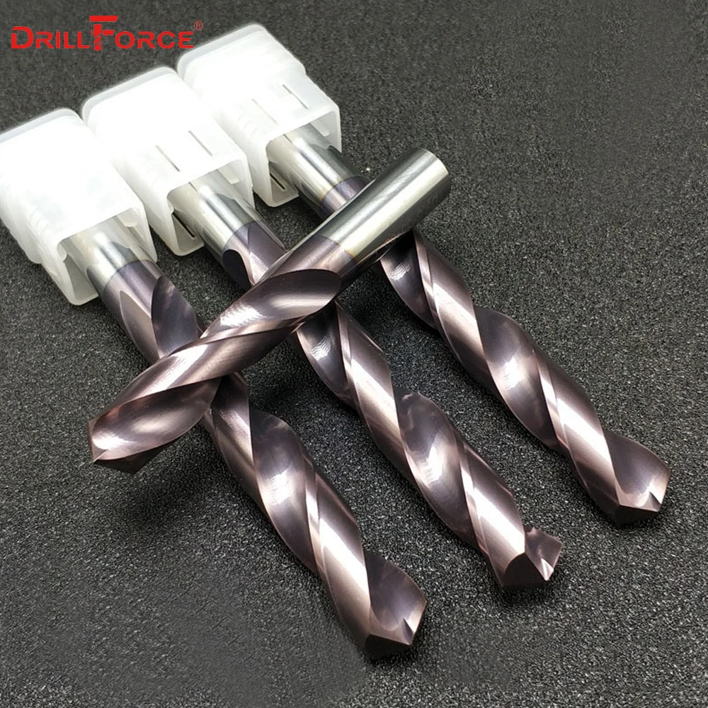 Drillforce 1PC Dia. 1.0-9.0mm HRC65 Solid Carbide Drill Bits Twist Drill Bit For Hardened Alloy Tool Stainless Steel