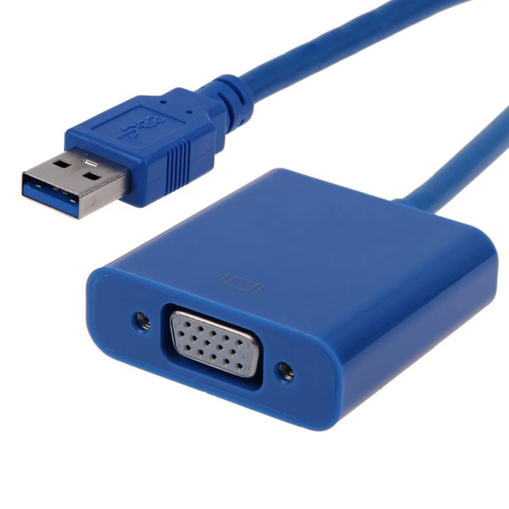 Super Speed USB 3.0 To VGA Video Graphic Card Display External Cable Adapter For Windows 7 WIN8