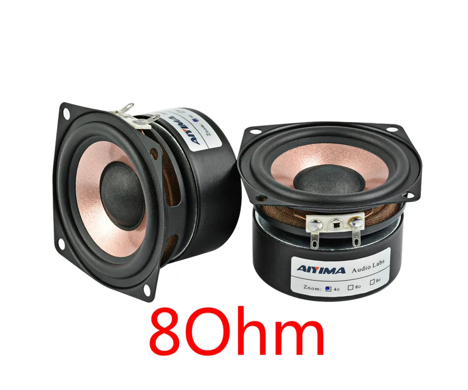 AIYIMA 2 Stücke 2,5 Zoll Audio Full Range Lautsprecher 4 8 Ohm HIFI Heimkino 8-15 Watt Musik Desktop Lautsprecher Lautsprecher 4