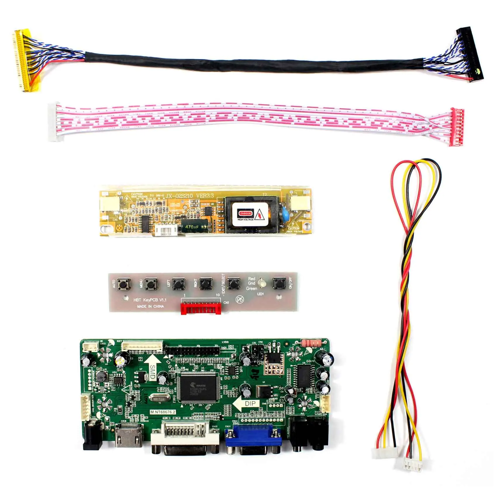 لوحة تحكم الصوت LCD لـ MI DVI VGA ، شاشة LCD 17 بوصة ، 1440x900 ، B170PW02 ، B170PW04 ، LP171WP7 ، LM171W01