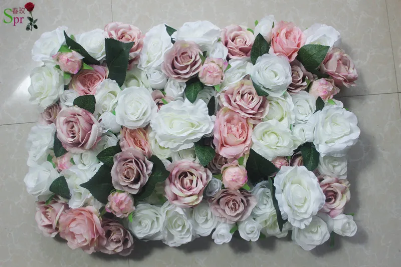 

SPR new design table runner flower wall panel wedding backdrop artificial rose hydrangea flower arrangements