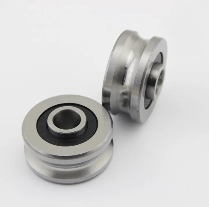 20pcs/50pcs SG66 6x22x10mm U groove roller bearing roller wheel pulley ball bearing guide track 6*22*10mm