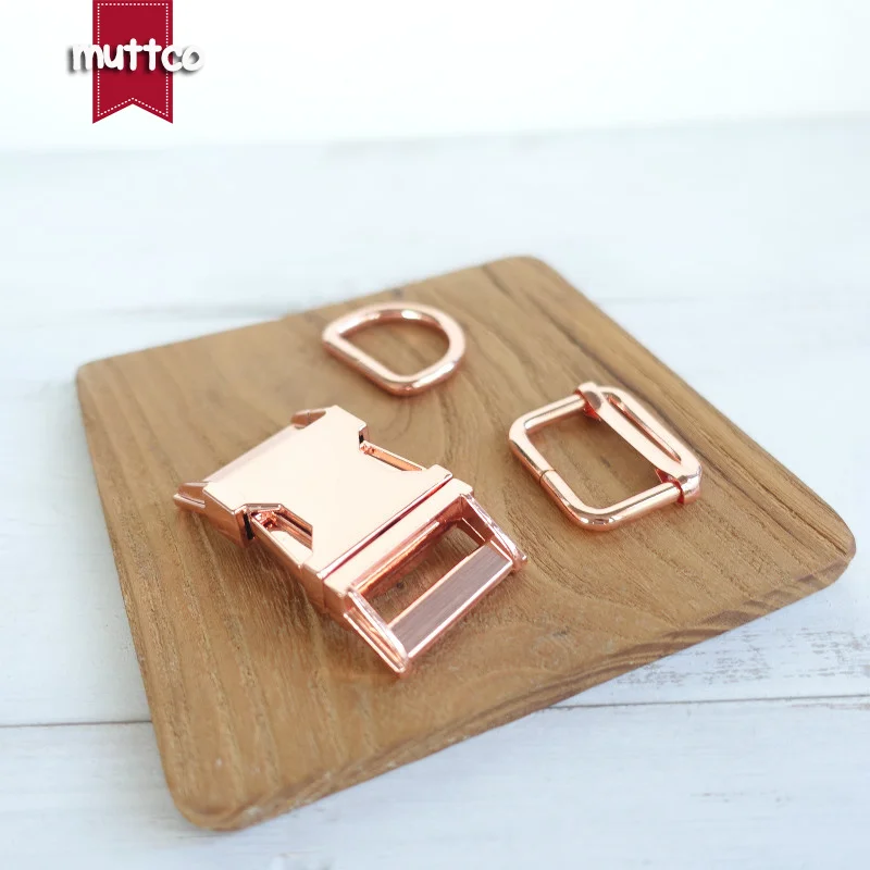 

50set(metal buckle+adjust buckle+D ring/set) DIY Dog Collar 2.5cm diy emboitement zinc alloy buckle adjust buckles 4 colors