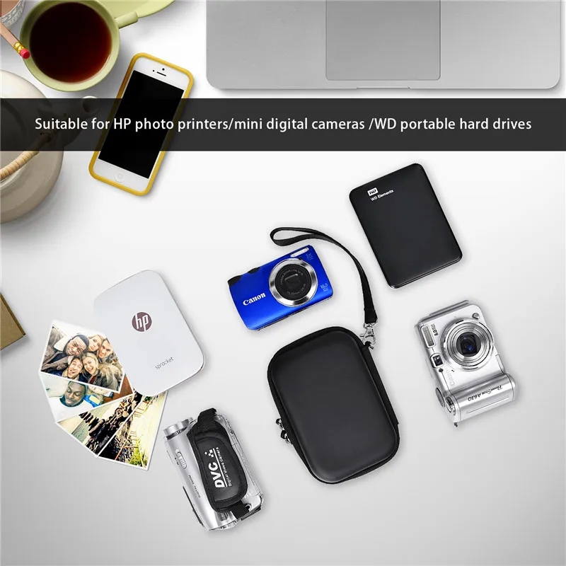 fosoto Portable Case Shell Cover Travel Carrying Storage Bag For ZIP Mobile Printer HP Sprocket Portable Photo Printer