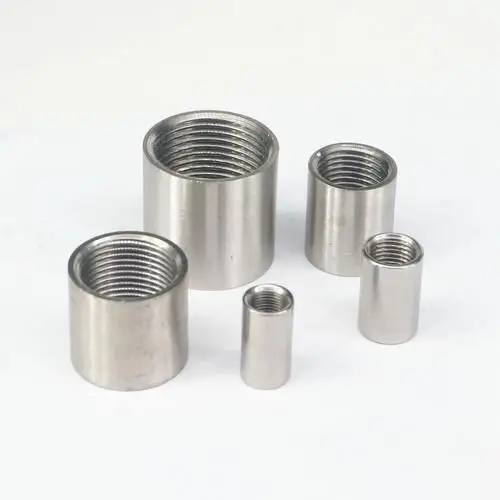 2PCS 1/8 "1/4" 3/8 "1/2" 3/4 "BSPP Innengewinde 304 Edelstahl Rohr Fitting volle Buchse Runde Stecker für Wasser Öl Luft – Detail 1