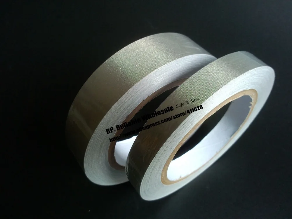 5mm~28mm choose, Silver Single Adhesive Conductive Cloth Tape, Anti-Electromagnetic Interference EMI Shielding, phone pc cable