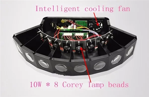 Barre de faisceau de ventilateur à 8 faisceaux LED, haute luminosité, lumières laser à faisceau lumineux, EAU RGBW, lumière disco pour club DJ