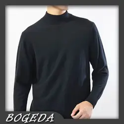 100%Cashmere sweater Men Business Pullover Black Gray Navy Turtleneck Natural Fabric High Quality Stock Clearance Free Shipping