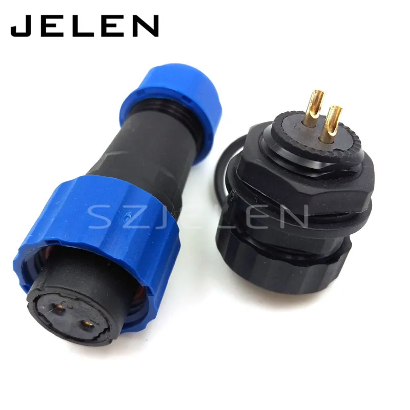 SD16 ,16mm Waterproof Connector 2 pin,  IP68, 2pin plug female and 2pin socket male, LED power connectors,automotive connectors