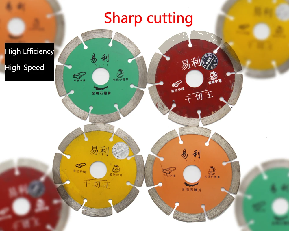 110mm Yi Guang 4.5'' Cut Stone Pieces Marble Concrete Tiles Glass Granite Cut Slotted Diamond Saw Blades