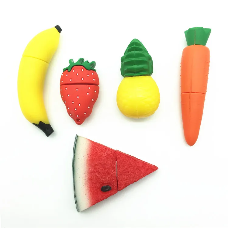 Hot Sale USB Pendrive Fruits USB Drive 4GB 8GB 16GB 32GB 64GB Cartoon Strawberry USB Stick Memory Stick Flash Disk