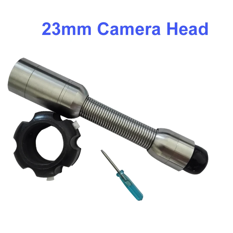 

High Quality Diameter 23mm Stainless Steel Sewer Drain Pipe Camera Head With 12Pcs LED For Pipe Inspection Camera System