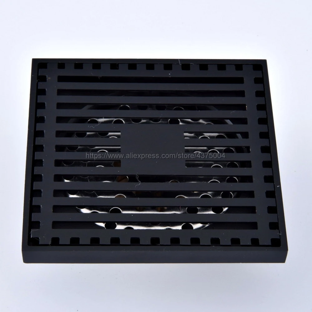 

Shower Drains Square Bath Drains Strainer Hair Oil Rubbed Bronze Art Carved Bathroom Floor Drain Waste Grate Drain Nhr071