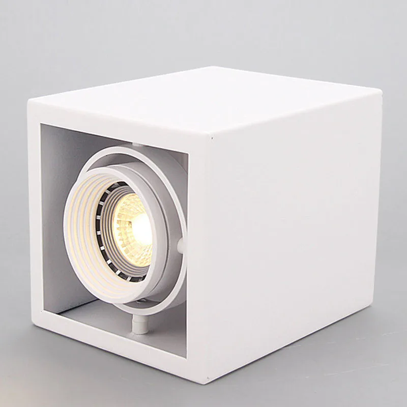 

High Quality Surface Mounted 4 Azimuth Adjustment Dimmable LED COB Downlights AC85-265V 10W 15W Ceiling Lamp Spot Light