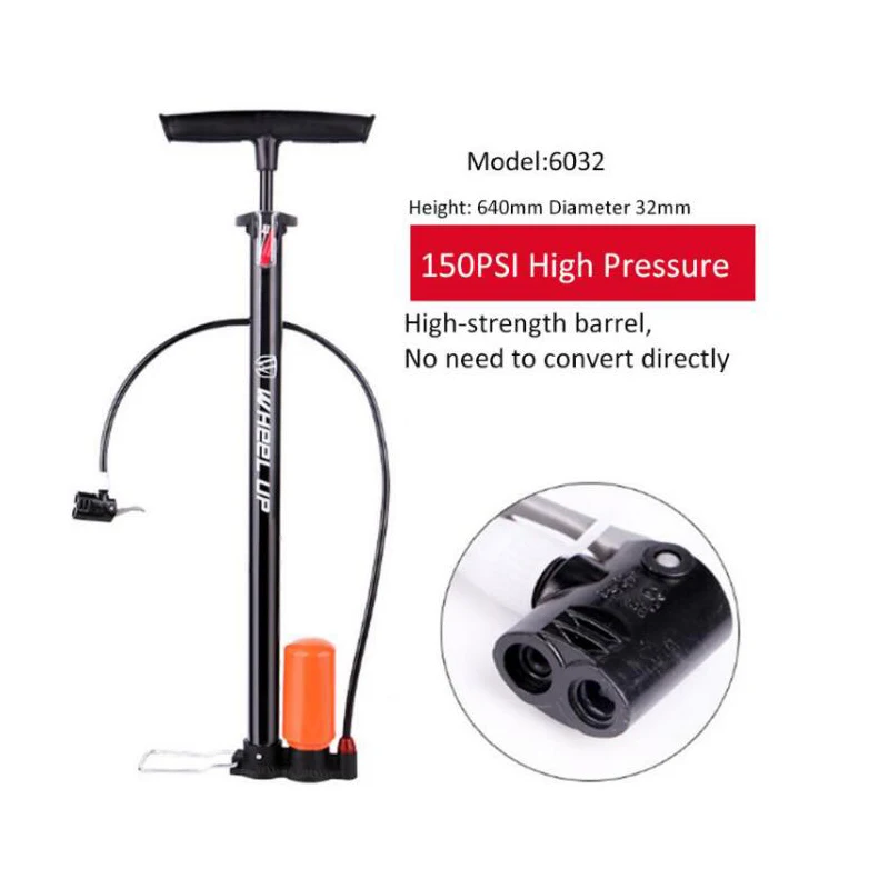 Bicycle Pump Portable Cycling Air Pump Inflator High Pressure MTB Mountain Bike Multi-functional Pumps With Gauge 200PSI