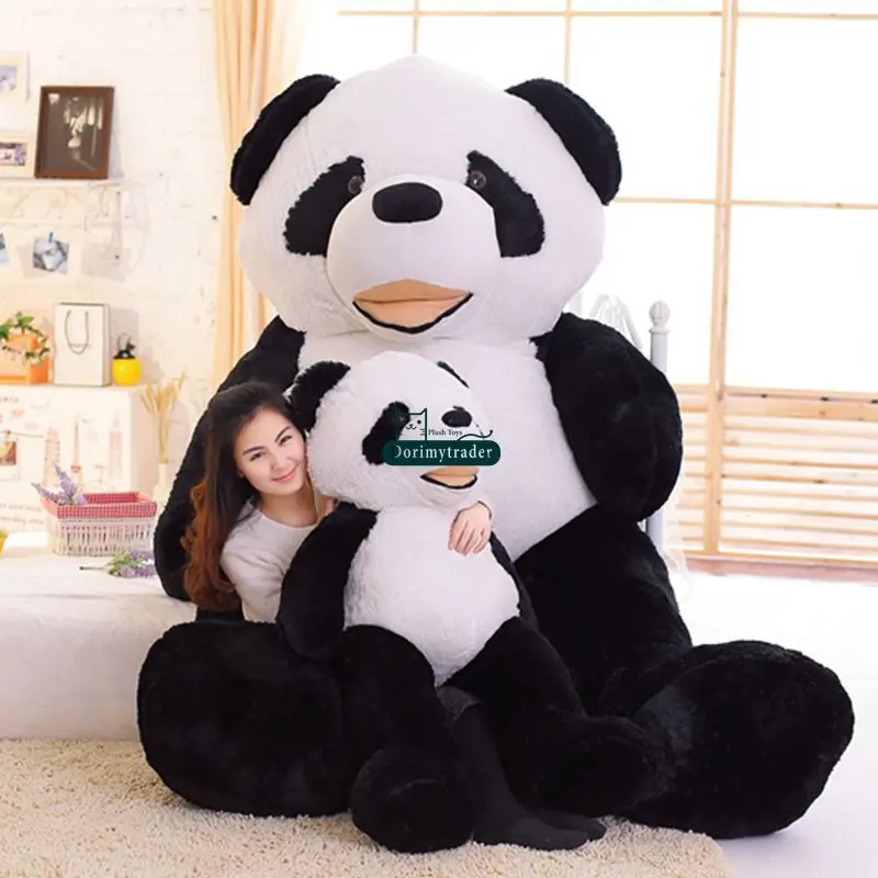 Dorimytrader JUMBO Soft Cartoon Panda peluche più grande orso sorridente cuscino per bambole ottimo regalo 102 pollici 260cm DY60396