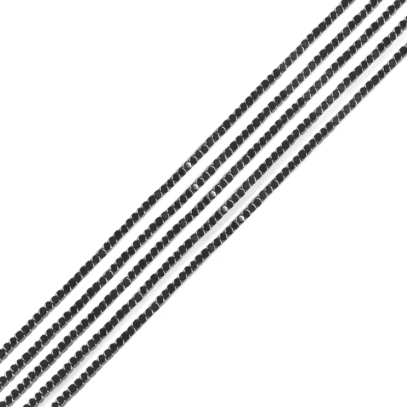 AAA Natural Stone 1mm 290Pcs Black Hematite beads Rhombic shape beads stone for Jewelry bracelet necklace Making DIY Accessories