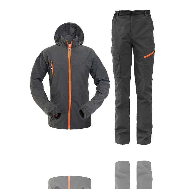 Camping Wandern Kleidung Set Outdoor-Sport Männer Frauen Sommer Sportswear Anzug Mit Kapuze Jacken Hosen Schnell Trocken Atmungs Set ST01 – Detail 28