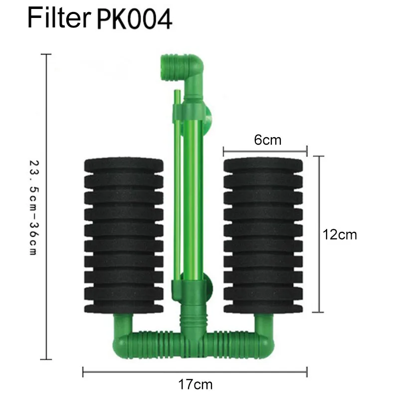 Filtre vert pour aquarium, pompe à air précieuse, écumoire, éponge biochimique