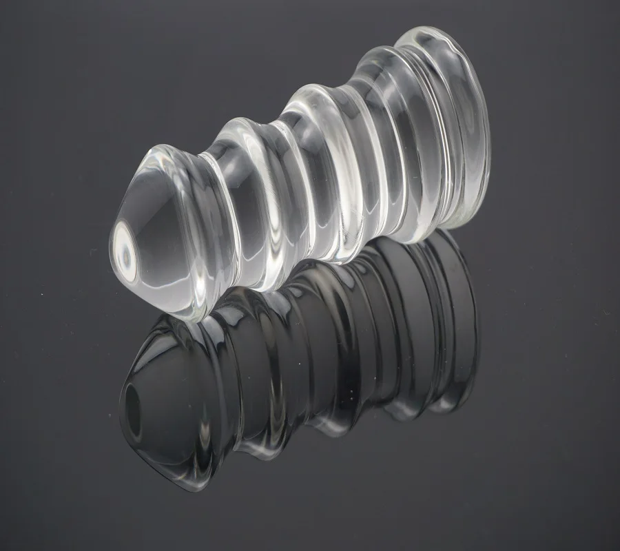 Dia 32mm to 65mm for choose New hot large pyrex crystal glass huge anal beads butt plug dildo fake penis  sex toys for men women