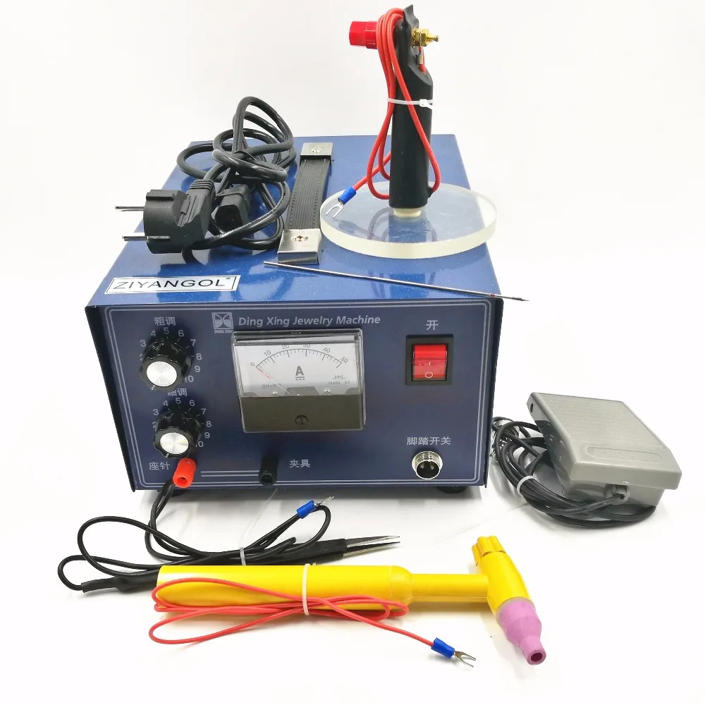 DX-50A 0.5-30A 400W Spot Welding Hand-held Pulse Spot Welder Welding Machine Necklace Welding Machine Jewelry Processing