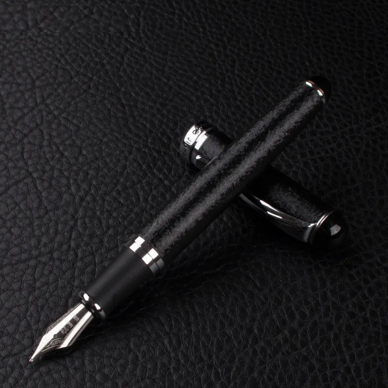 JINHAO X750 BLACK 18KGP 0.7mm BROAD NIB FOUNTAIN PEN SHIMMERING SANDS