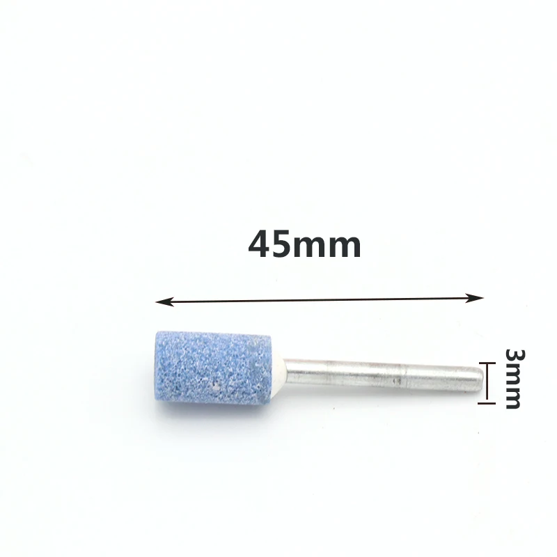 100pcs 3mm Shank Bule Abrasive Stone Points Polishing Grinding Head Electric Drill Bit Wheel For Rotary Accessories Power Tools
