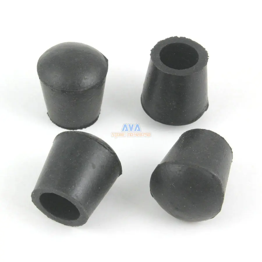 50 Pieces 12mm Round Rubber Furniture Chair Table Leg Cover Floor Protector