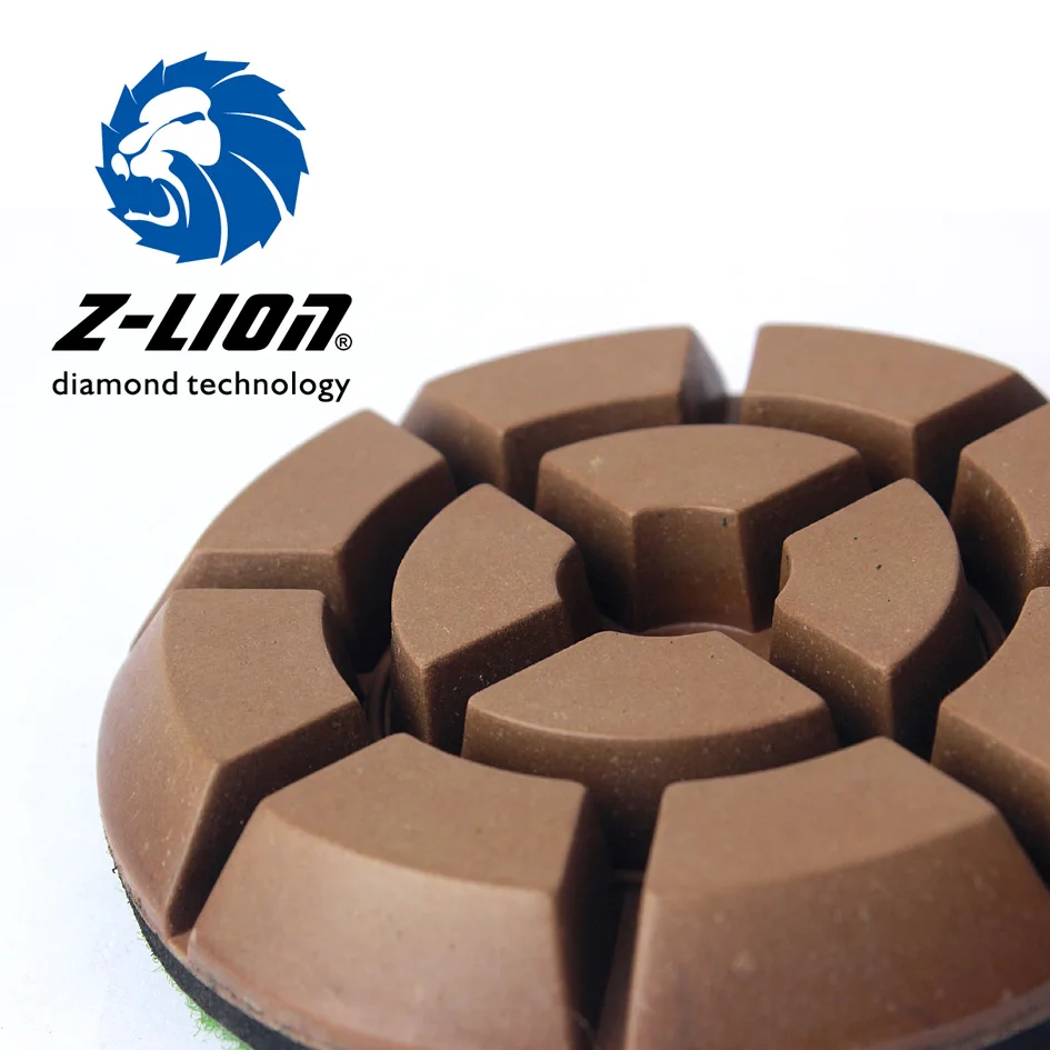 Z-LION 3 Inch Concrete Floor Polishing Pad 1 Piece Resin Bond Polisher Pad 75mm Stone Flooring Tools for Concrete Diamond Tool