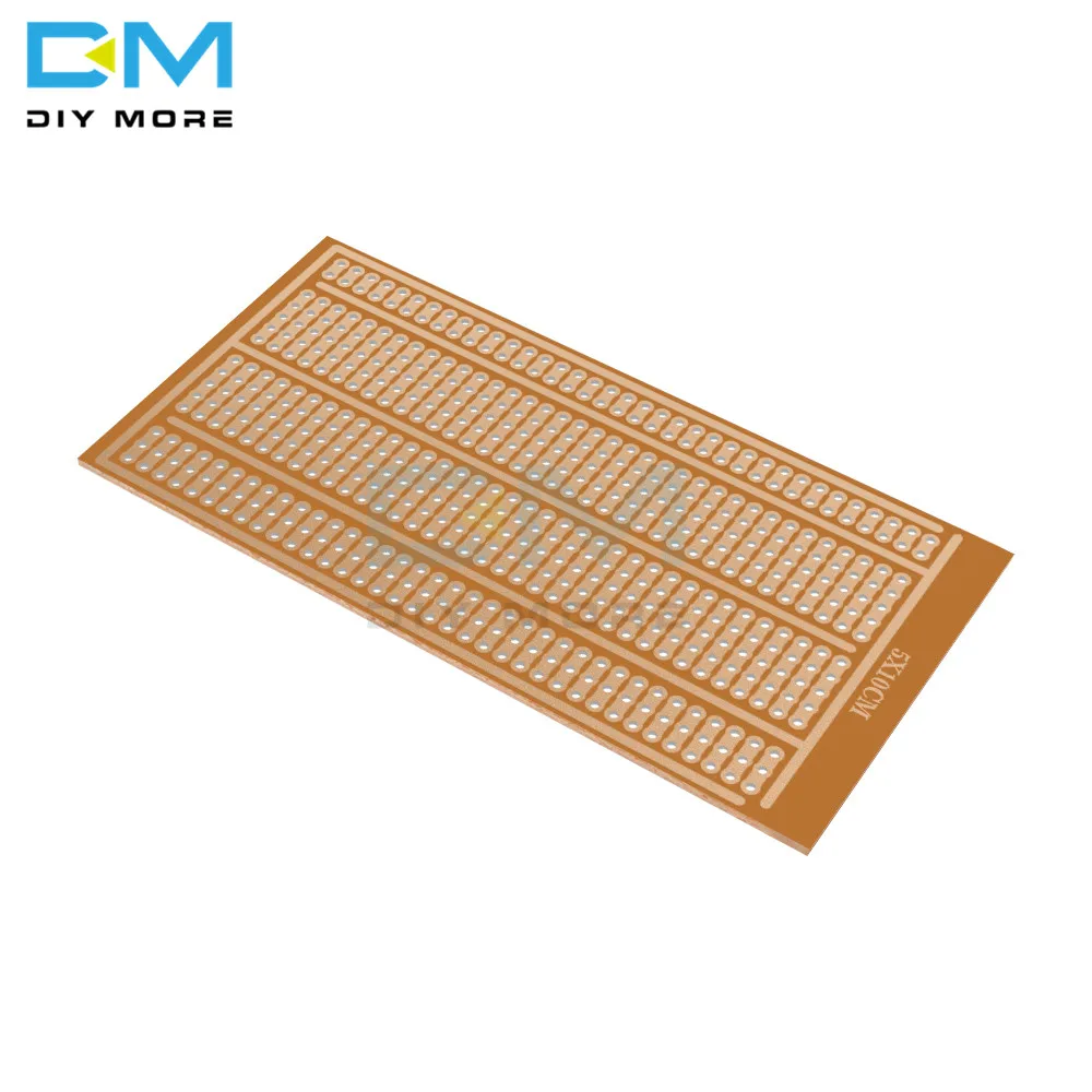 10PCS Single Side Wholesale universal 5x10cm Solderless PCB Test Breadboard Copper Prototype Paper Tinned Plate Joint holes DIY