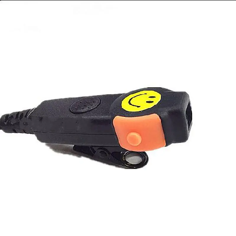 Walkie Talkie Smile Earpiece Dual PTT Ear Hanging Headset Earphone For Kenwood Puxing Baofeng Ham Two Way Radio