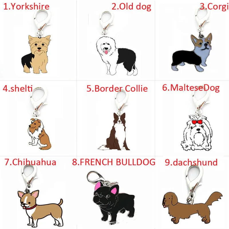 2 pcs/lot Pet Pendants DIY Dogs Charm Car Accessories Boyfriend Gift Chihuahua Women Bag Charm Pendant Cute pet Keychain