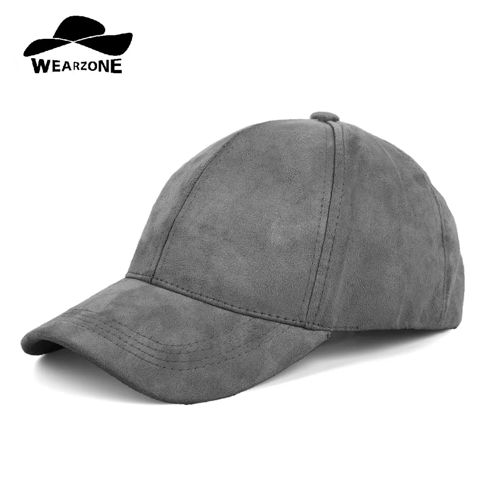 

WEARZONE Unisex Soft Suede Baseball Cap Casual Solid Sports Hat Adjustable Breathable Dad Hats for Women Men