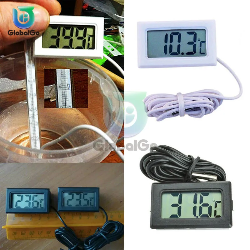 Mini Digital LCD Indoor Convenient Temperature Sensor Meter Thermometer Gauge Outdoor Fish Tank TPM-10 FY-10