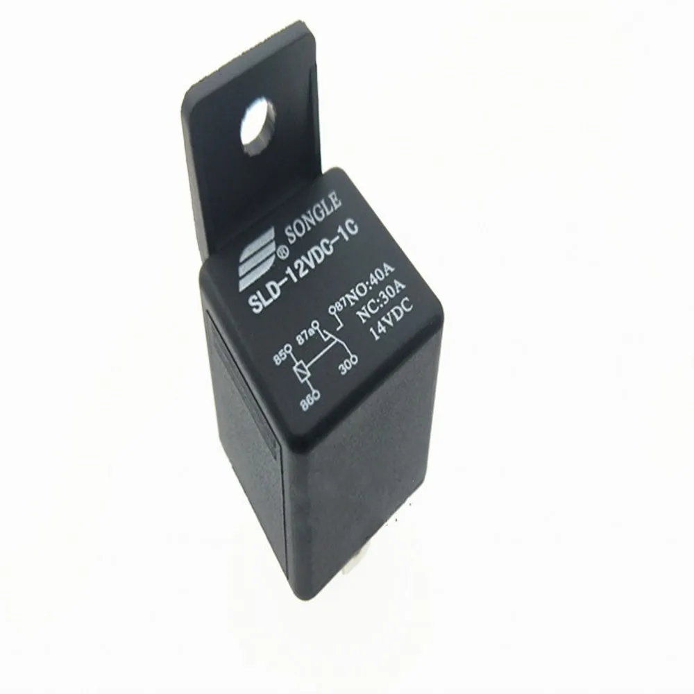 10pcs 5 Pin 40A Waterproof Car Relay Long Life Automotive Relays Mayitr Normally Open SLD-12VDC-1C SLD-24VDC-1C DC 12V/24V Relay